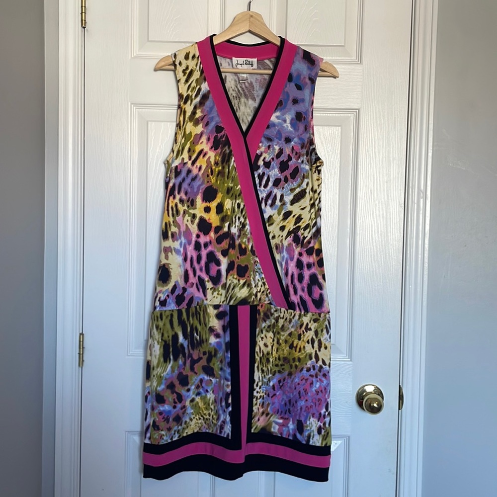 Joseph Ribkoff drop waist v neck dress